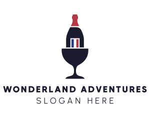 Wine Glass Bottle logo design