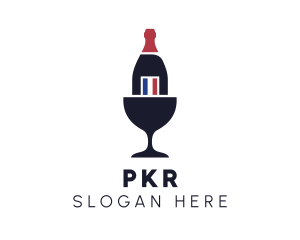 Wine Glass Bottle logo design