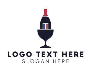 Wine Glass Bottle Logo