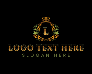 Vintage - Luxury Crown Shield logo design