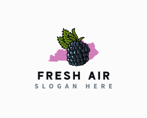 Kentucky Fruit Blackberry logo design