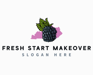 Kentucky Fruit Blackberry logo design