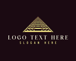 Insurance - Luxury Triangle Pyramid logo design
