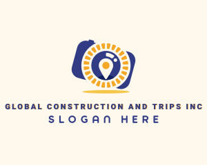 Tourist - Digital Camera Location Pin logo design