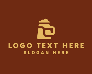 Pub - Beer Mug Cloud logo design