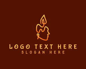 Vigil - Fire Human Candle logo design
