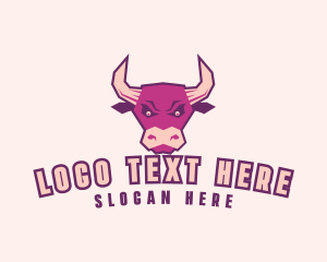 Angry - Tough Bull Animal logo design