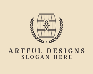 Grape Wine Distillery logo design