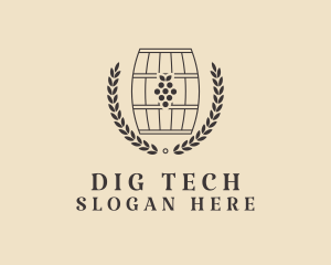 Grape Wine Distillery logo design