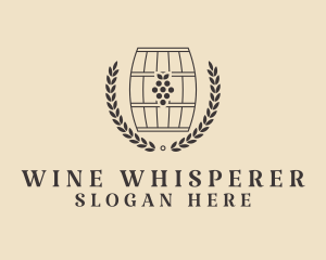 Sommelier - Grape Wine Distillery logo design