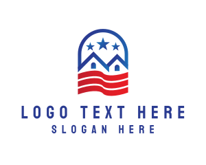 Patriotic - Star House America logo design