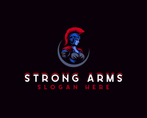 Strong Lady Warrior logo design