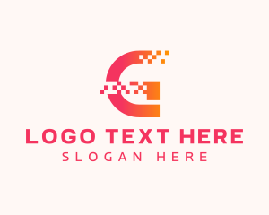 Tech - Pixel Tech Letter G logo design