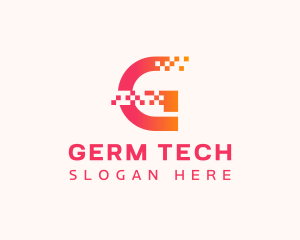 Pixel Tech Letter G logo design