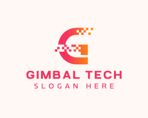 Pixel Tech Letter G logo design