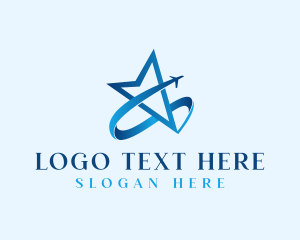 Courier - Star Plane Travel logo design