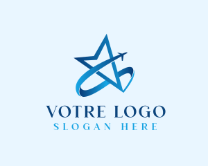 Aircraft - Star Plane Travel logo design