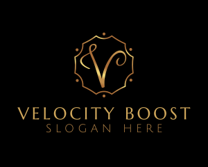 Beauty Elegant Salon Letter V logo design