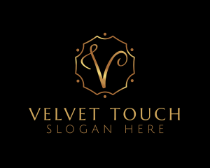 Beauty Elegant Salon Letter V logo design