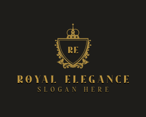 Royal Shield Crown logo design