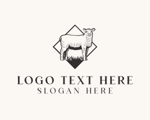 Fleece - Sheep Lamb Farm logo design