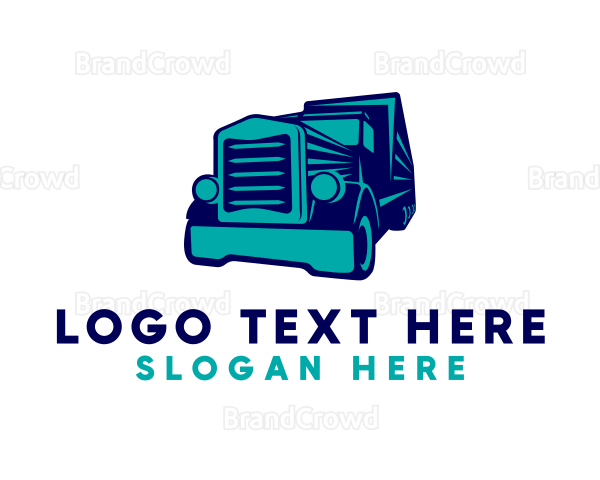 Logistics Transport Truck Logo