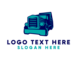 Distribution - Logistics Transport Truck logo design