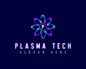 Plasma - Modern Atom Laboratory logo design