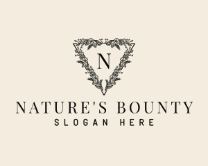 Natural Floral Wreath logo design