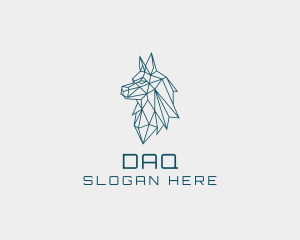 Dog - Mosaic Wolf Head logo design