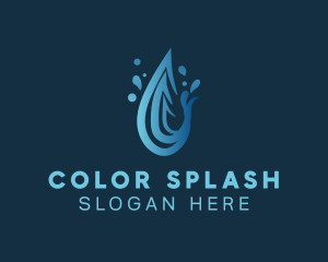 Water Droplet Splash logo design