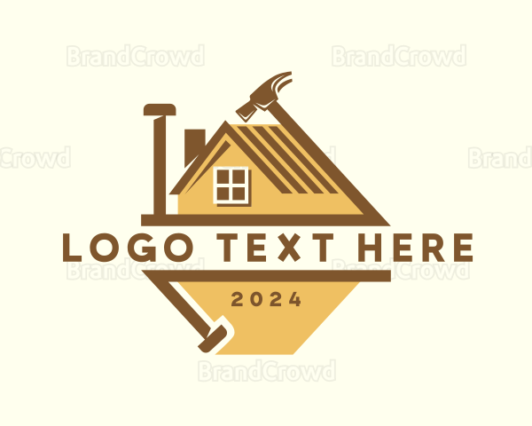 Roofing Hammer Tool Logo
