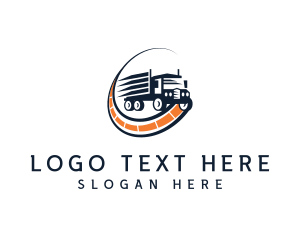 Truck - Logistics Truck Road logo design