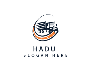 Logistics Truck Road Logo