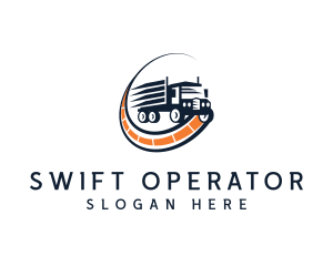 Logistics Truck Road logo design