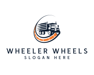 Wheeler - Logistics Truck Road logo design