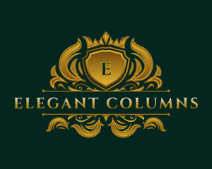 Elegant Crown Shield logo design