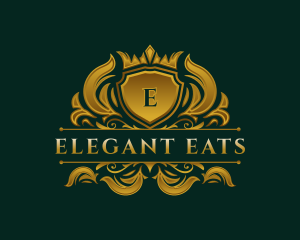 Elegant Crown Shield logo design