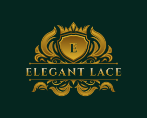 Elegant Crown Shield logo design