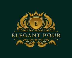 Elegant Crown Shield logo design