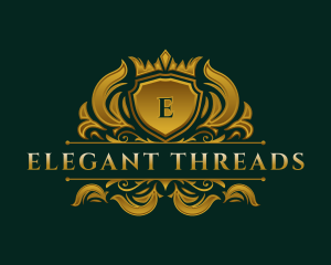 Elegant Crown Shield logo design