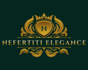 Elegant Crown Shield logo design