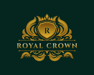 Elegant Crown Shield logo design