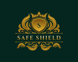 Elegant Crown Shield logo design