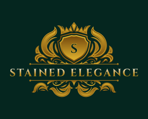 Elegant Crown Shield logo design