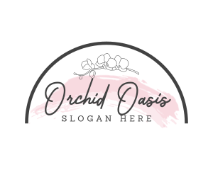 Orchids - Floral Luxury Watercolor logo design