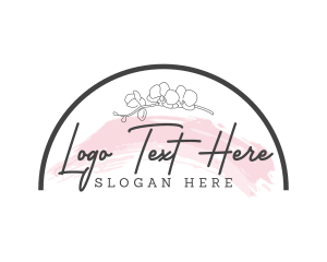 Hairdresser - Floral Luxury Watercolor logo design