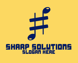 Sharp - Musical Note Sharp logo design