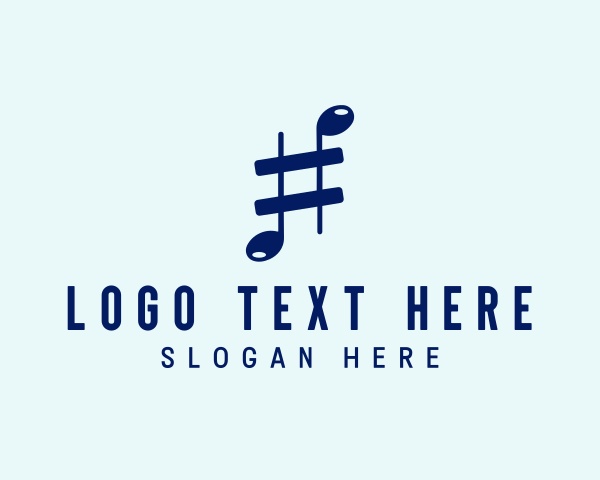Musical Note - Musical Note Sharp logo design
