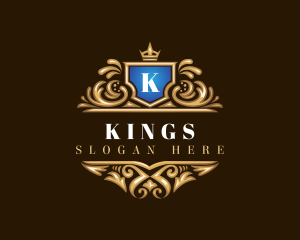 Luxury Crown Shield logo design